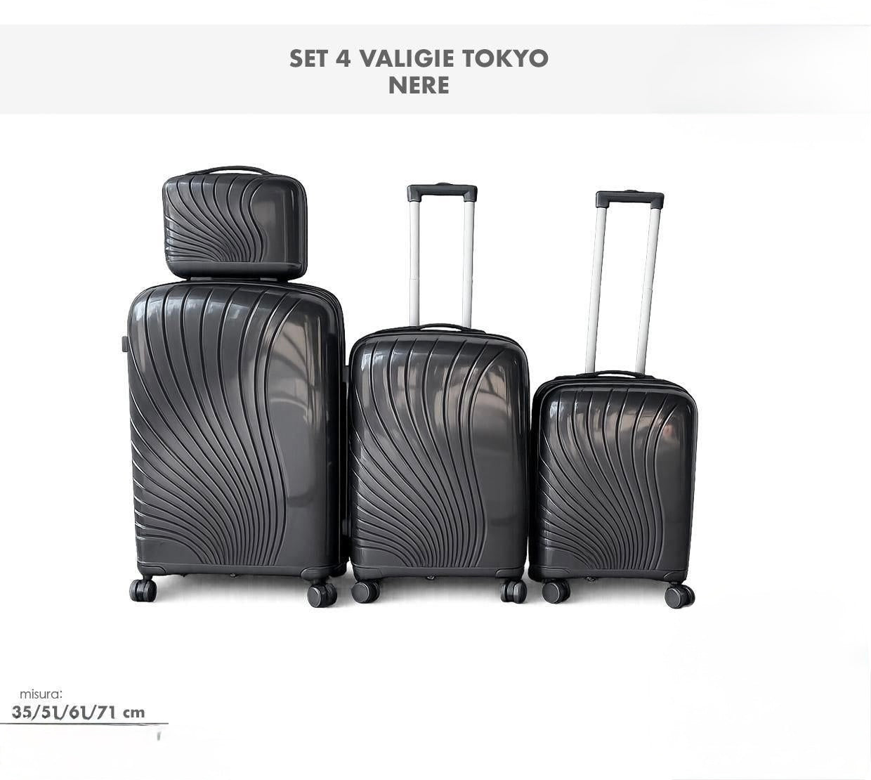 Kit 4 Valigie Trolley con Ruote – Perfette per Ogni Viaggio