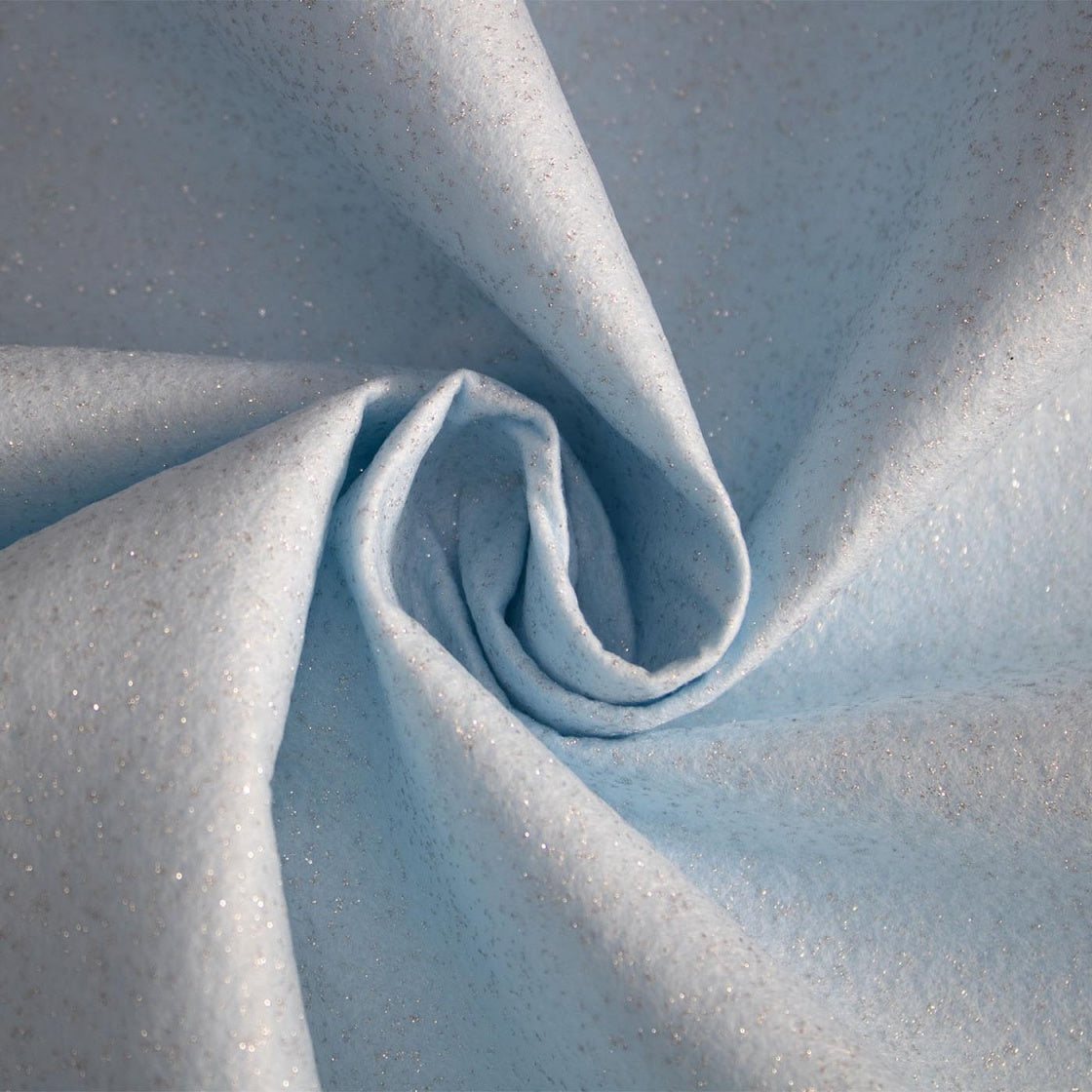 Pannolenci Feltro 1mm Glitter Argento