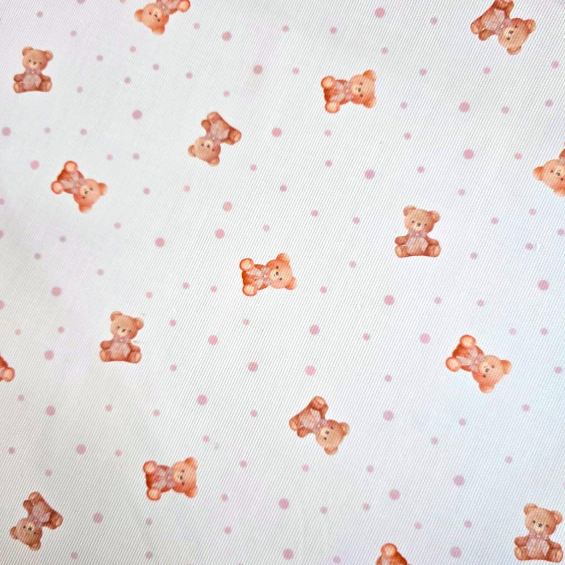 Piquet Di Cotone Orsetto Pois