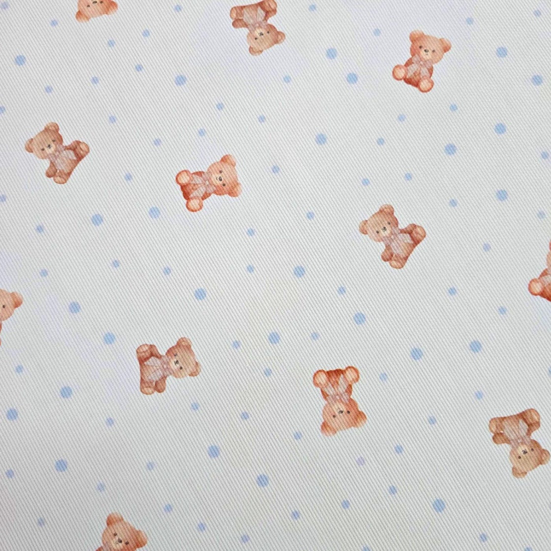 Piquet Di Cotone Orsetto Pois