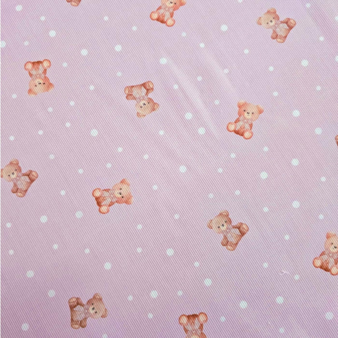 Piquet Di Cotone Orsetto Pois