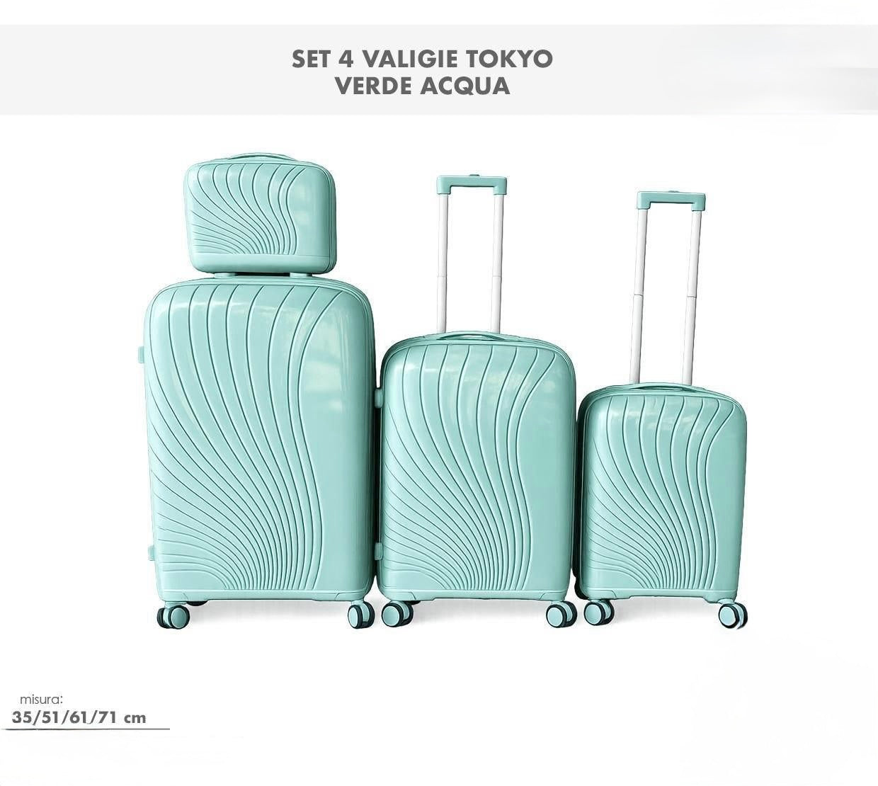 Kit 4 Valigie Trolley con Ruote – Perfette per Ogni Viaggio