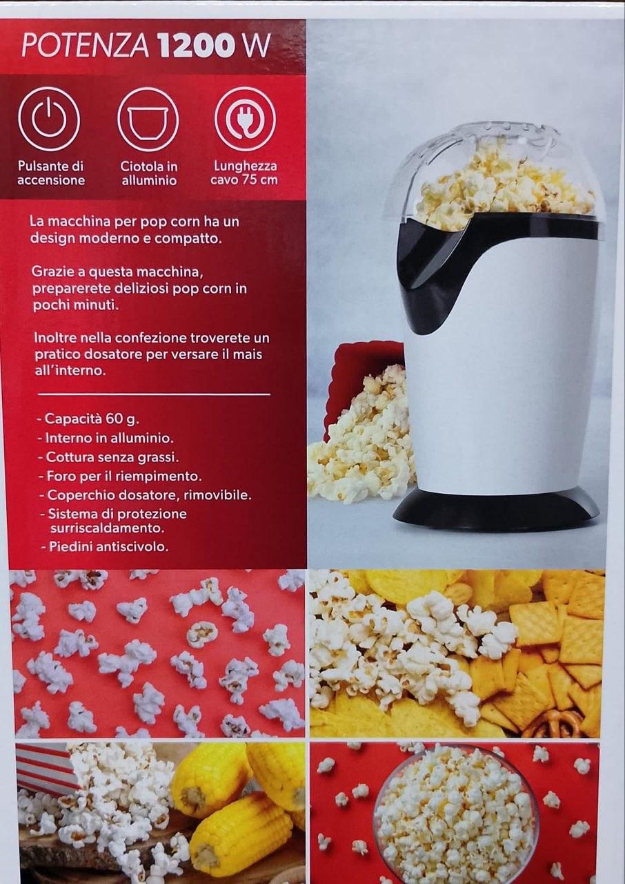 MACCHINA PER POPCORN CON DOSATORE – SNACK PERFETTI IN UN ATTIMO