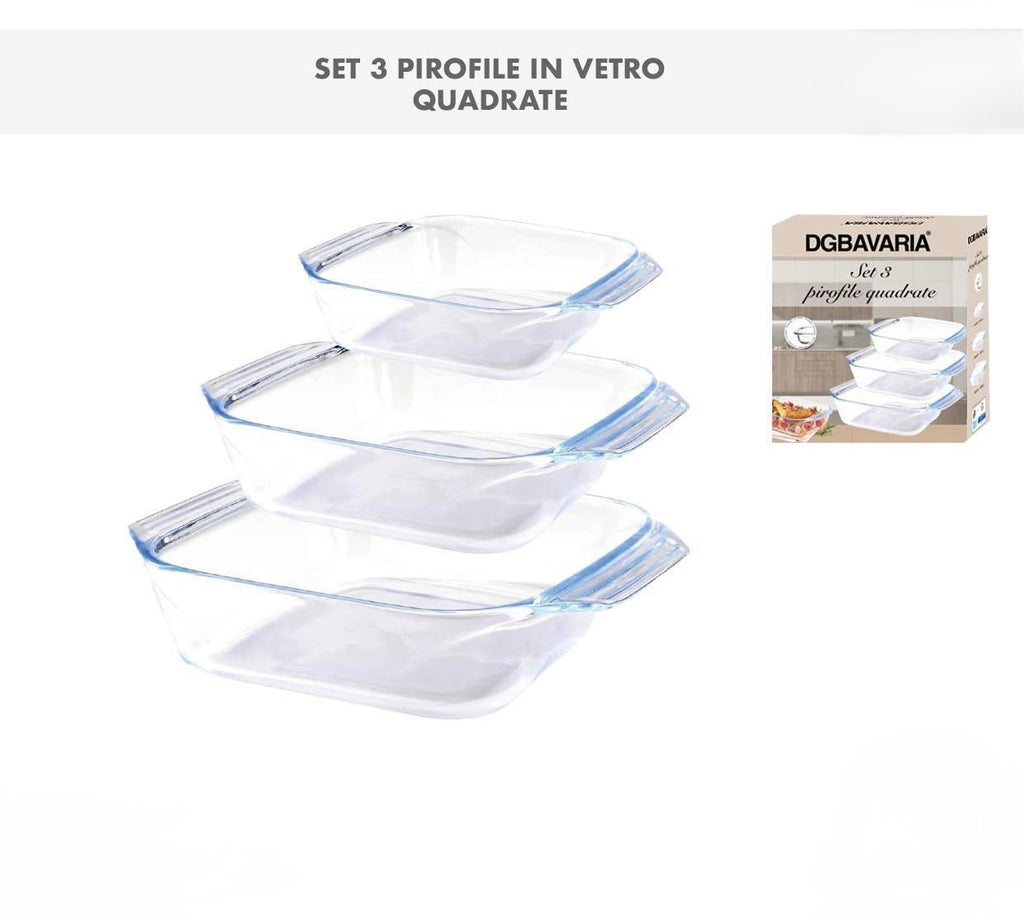 Set 3 Pirofile Quadrate – Praticità e Stile in Cucina