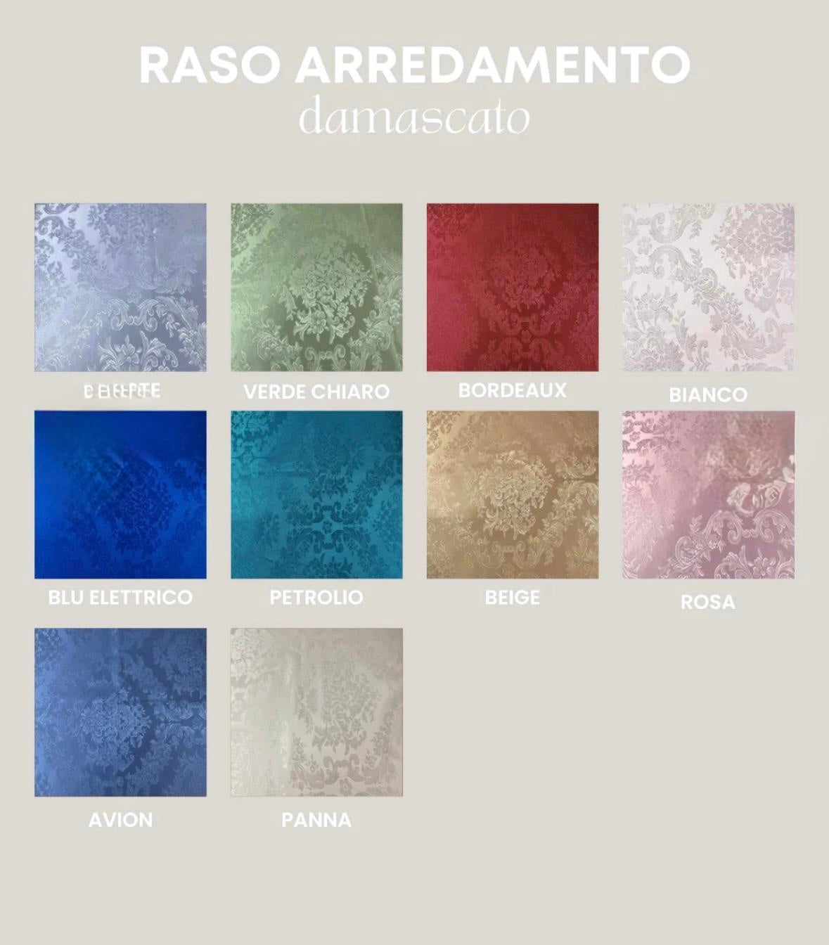 Tappezzeria Raso Damascato 250x280