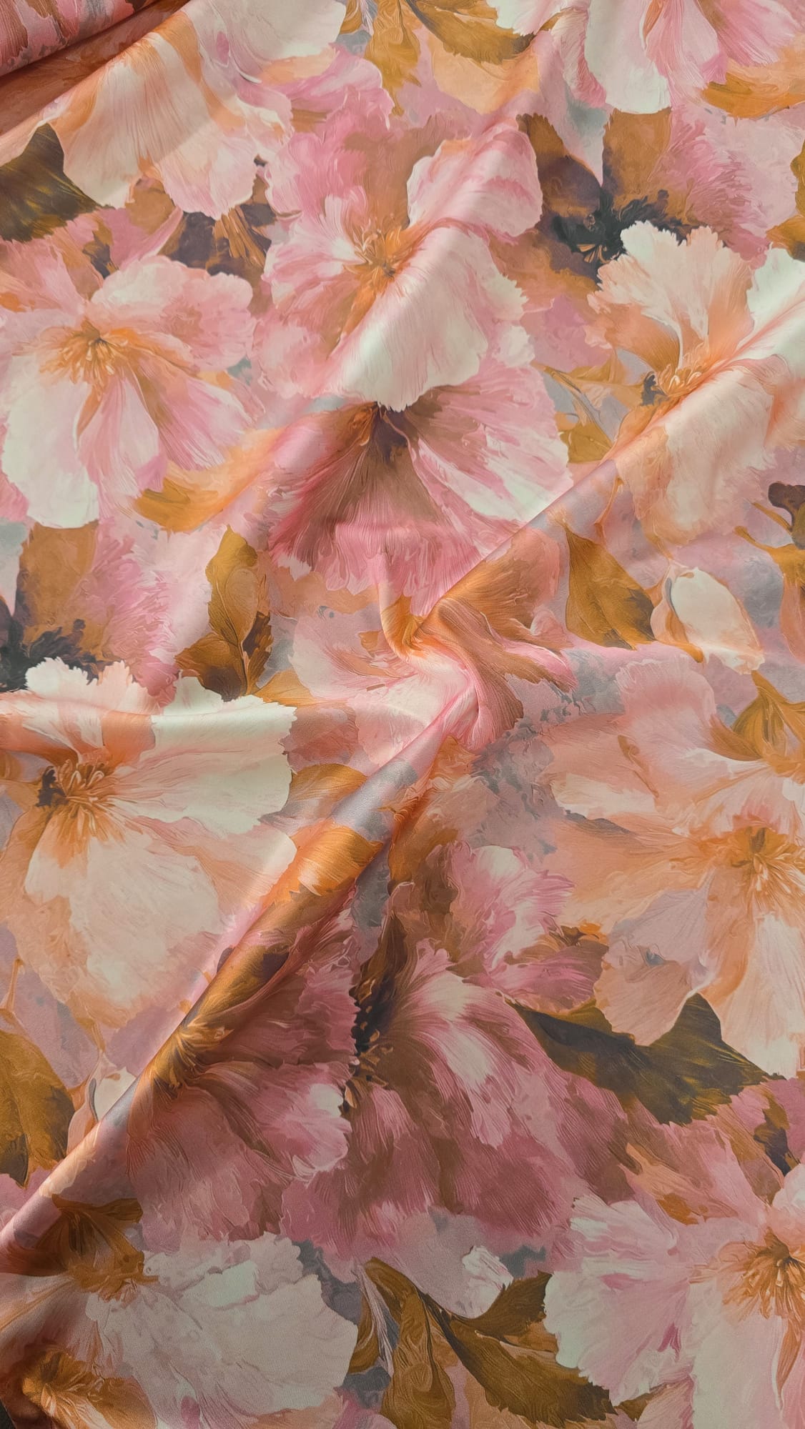 Tessuto Di Lino Eleganza Floreale