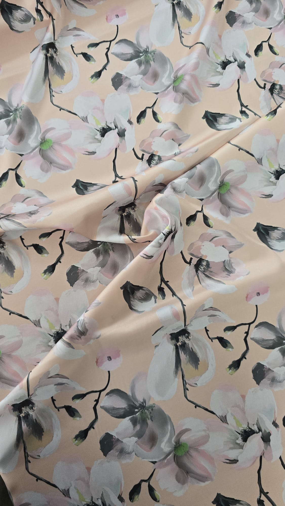 Tessuto Di Lino Eleganza Floreale