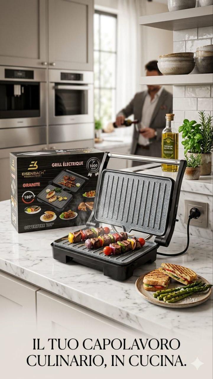 Piastra Panini Potente 1000W – Perfetta per Toast e Panini!