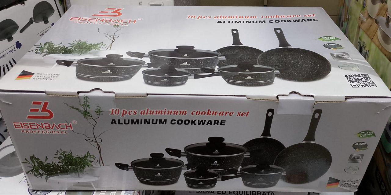 Batteria da Cucina 10 Pezzi in Alluminio – Praticità e Leggerezza