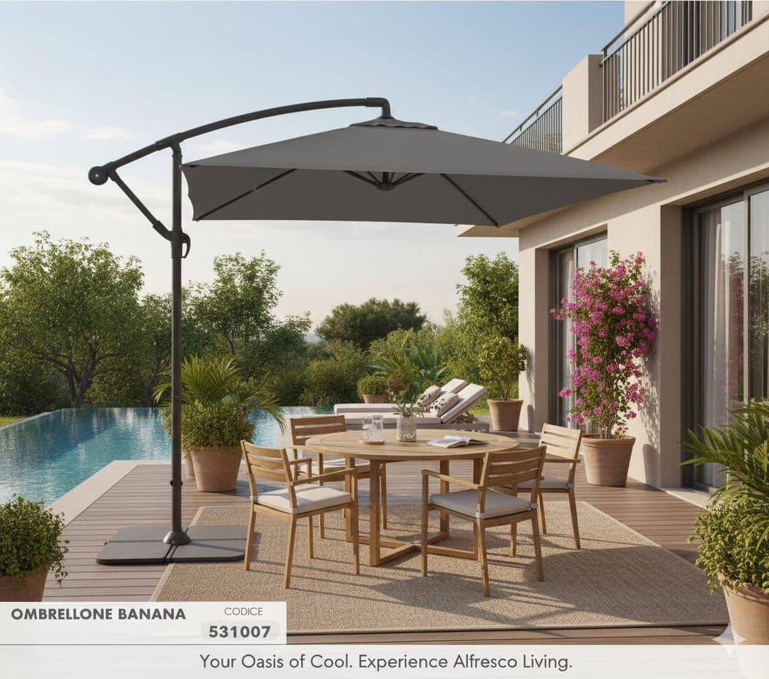 Ombrellone Banana: Eleganza e Ombra Senza Ingombri!