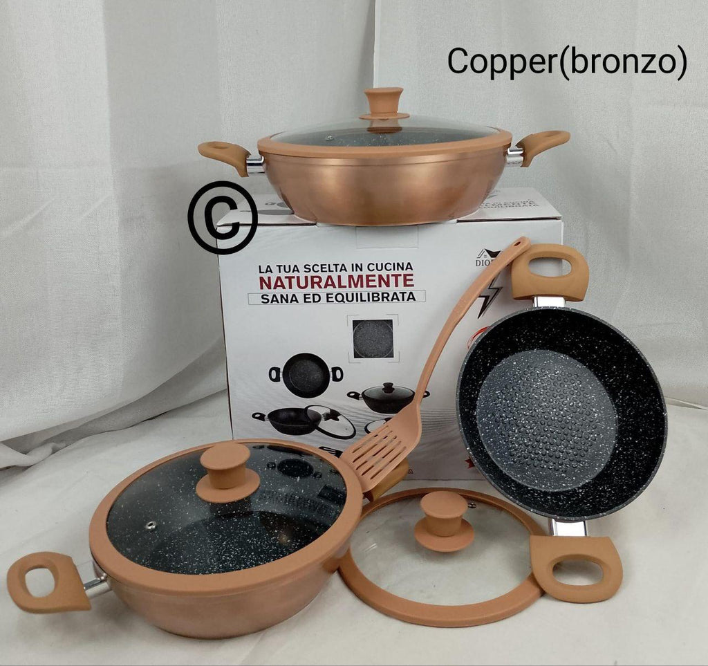 Tris Tegami Bavaria Diodor in Pietra Antiaderente – Cucina Facile e Senza Attaccare