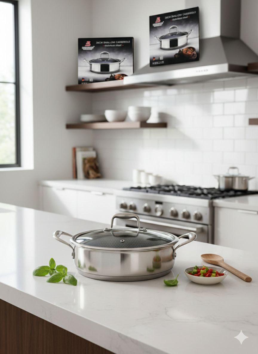Nuova Casseruola Bassa 26 cm Perfetta per Cucinare con Stile!