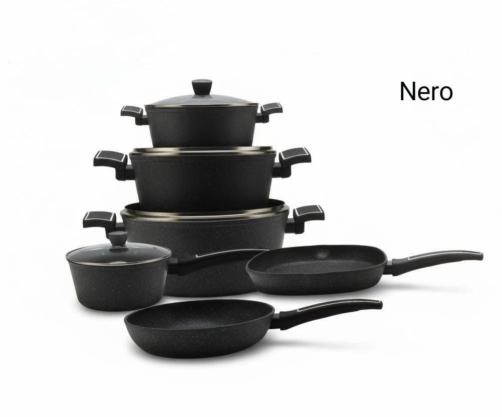 Batteria 10 Pezzi in Alluminio Forgiato – Cucina Facile e Resistente!