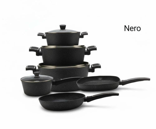 Batteria 10 Pezzi in Alluminio Forgiato – Cucina Facile e Resistente!