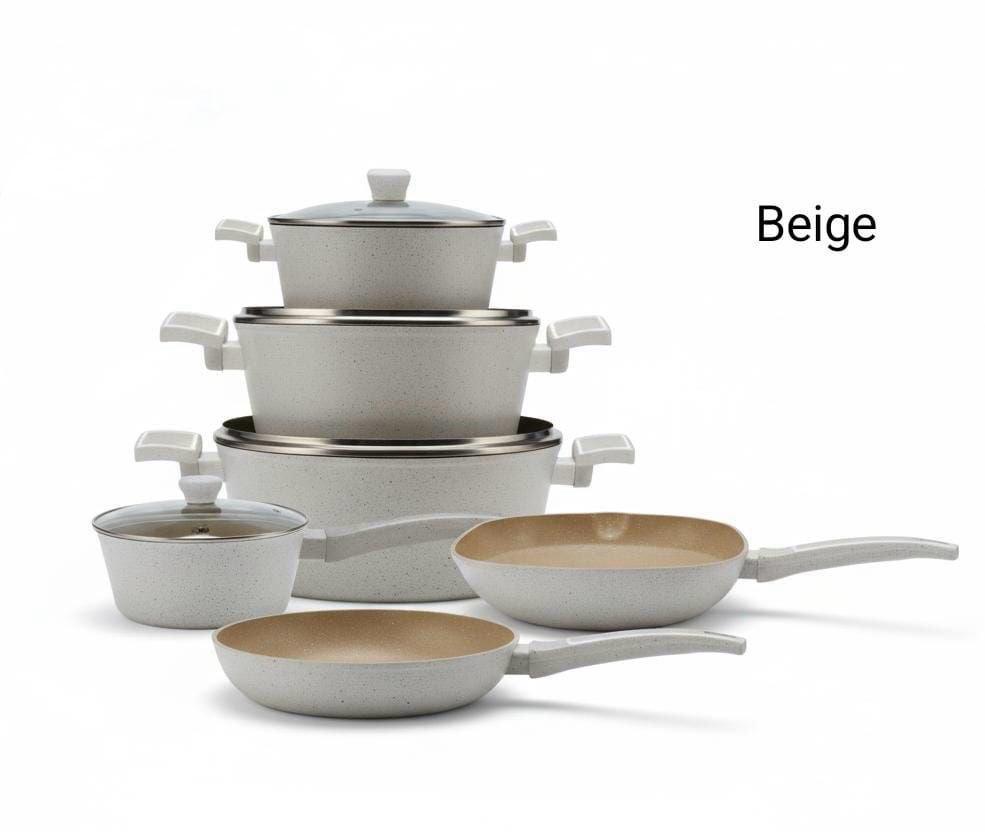 Batteria 10 Pezzi in Alluminio Forgiato – Cucina Facile e Resistente!