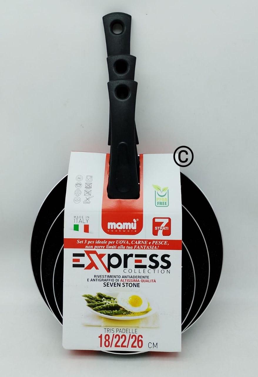 Set 3 Padelle Misure 18-22-26 cm – Pratiche e Resistenti