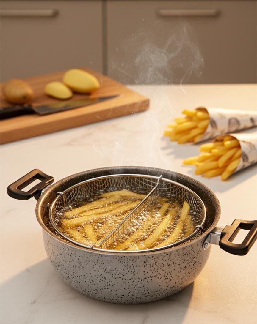 Friggitrice con Cestello 24 cm – Croccantezza Perfetta