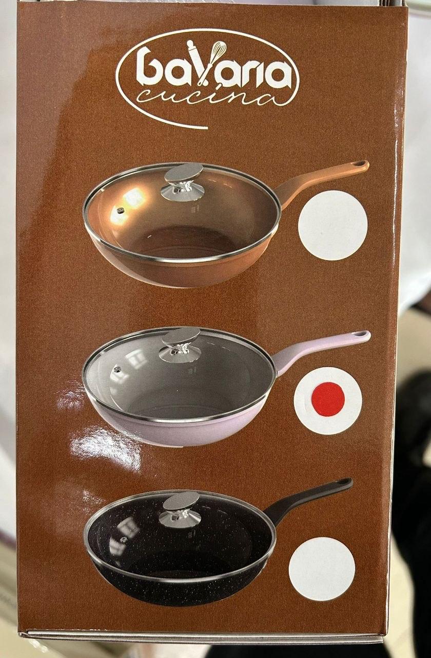Wok in Pietra Lavica Colorata Padella Alta per Cotture Perfette