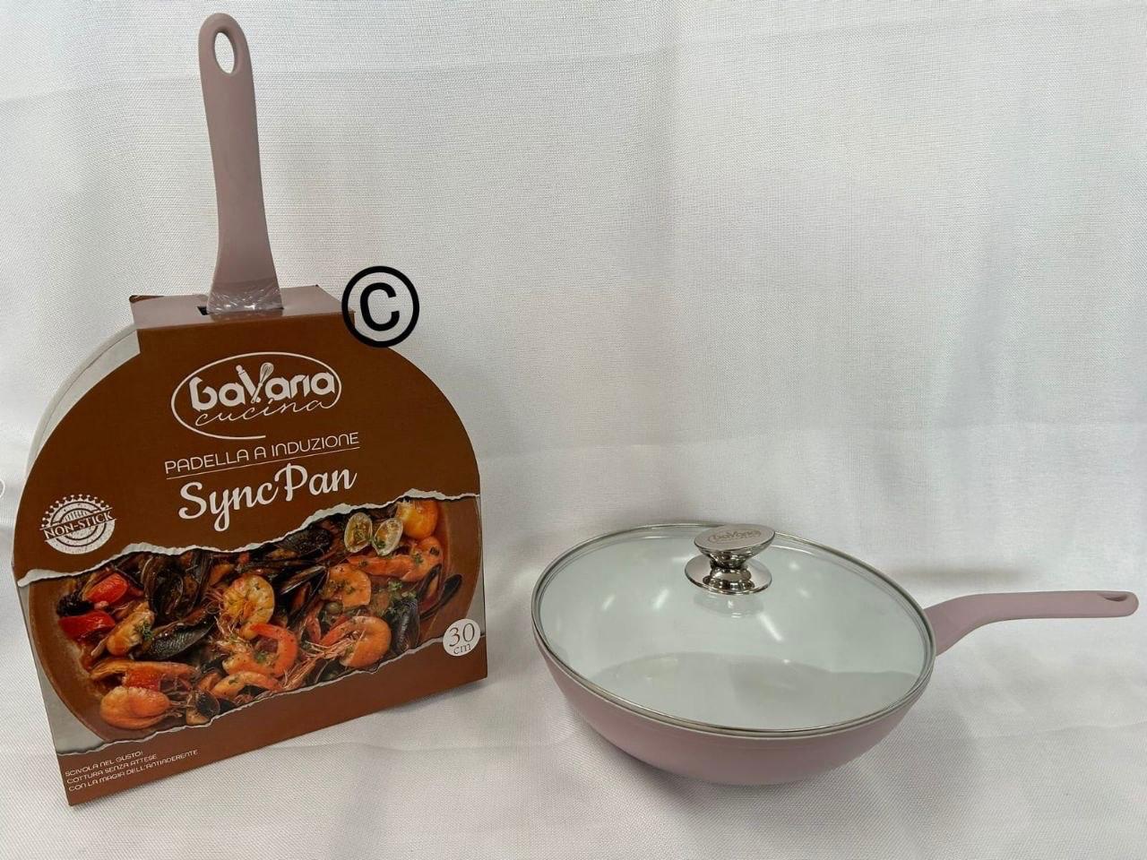 Wok in Pietra Lavica Colorata Padella Alta per Cotture Perfette