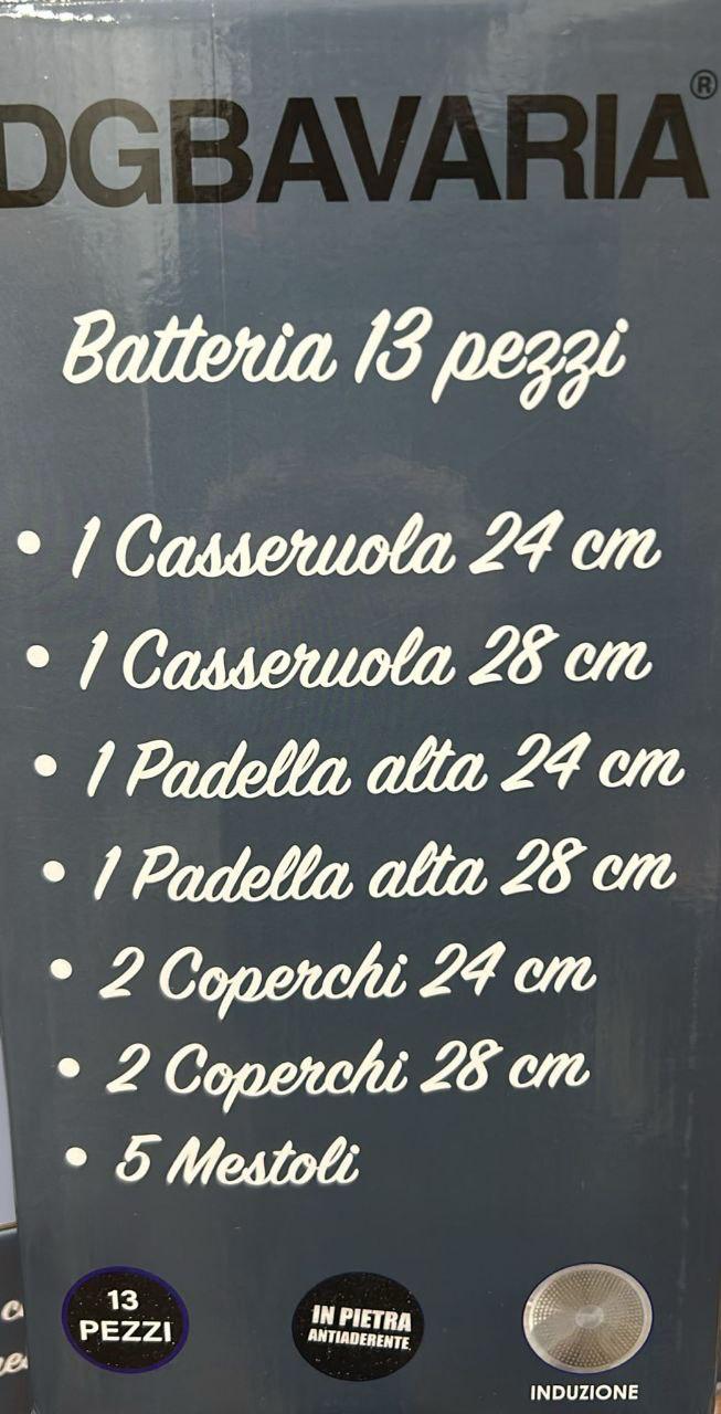 Set Cucina 13 Pezzi – Rivestimento in Pietra Lavica Antiaderente