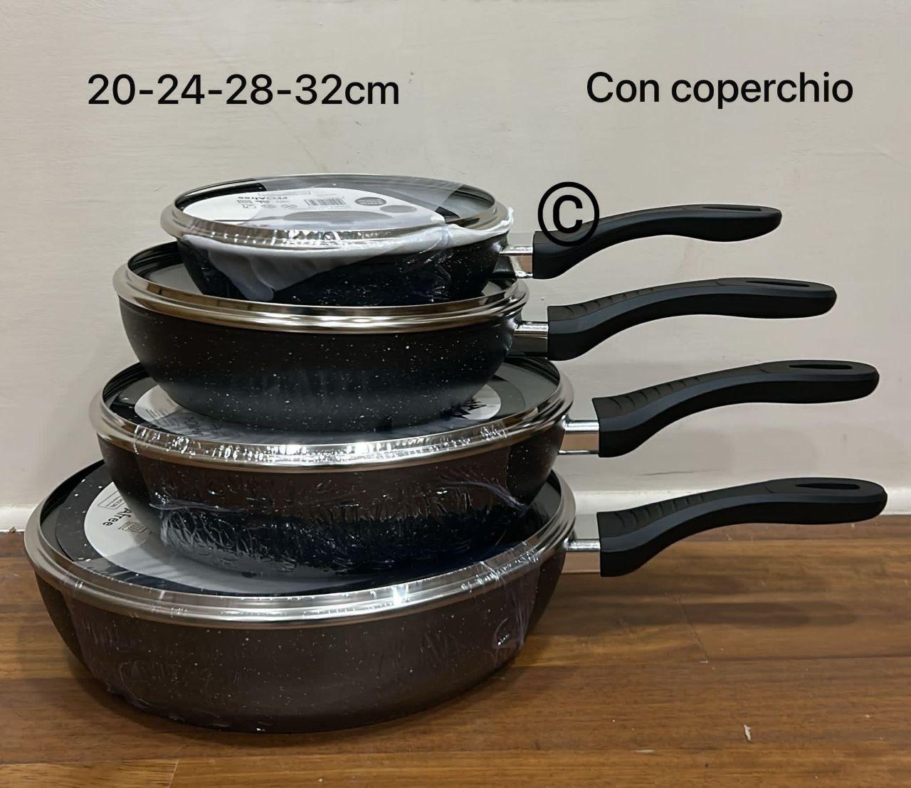 Padelle con Coperchio 4 Pezzi – Cucina Facile e Veloce!