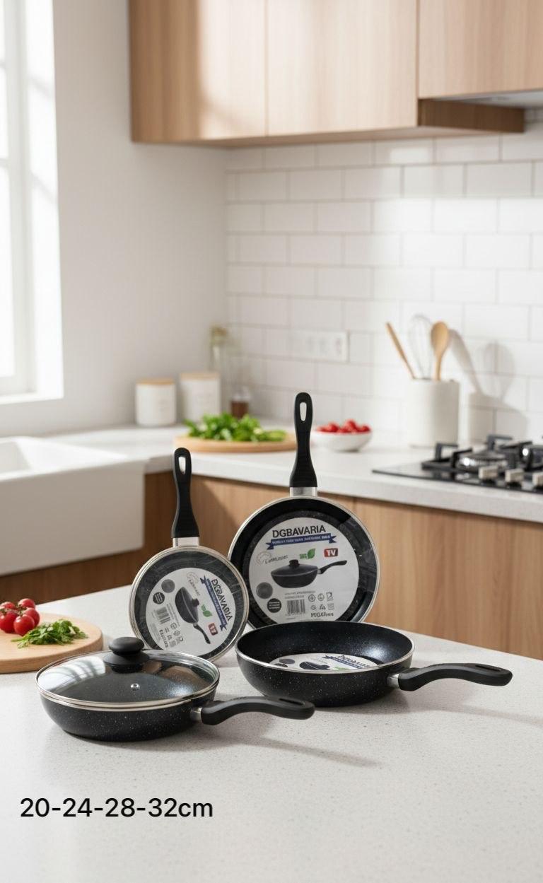 Padelle con Coperchio 4 Pezzi – Cucina Facile e Veloce!