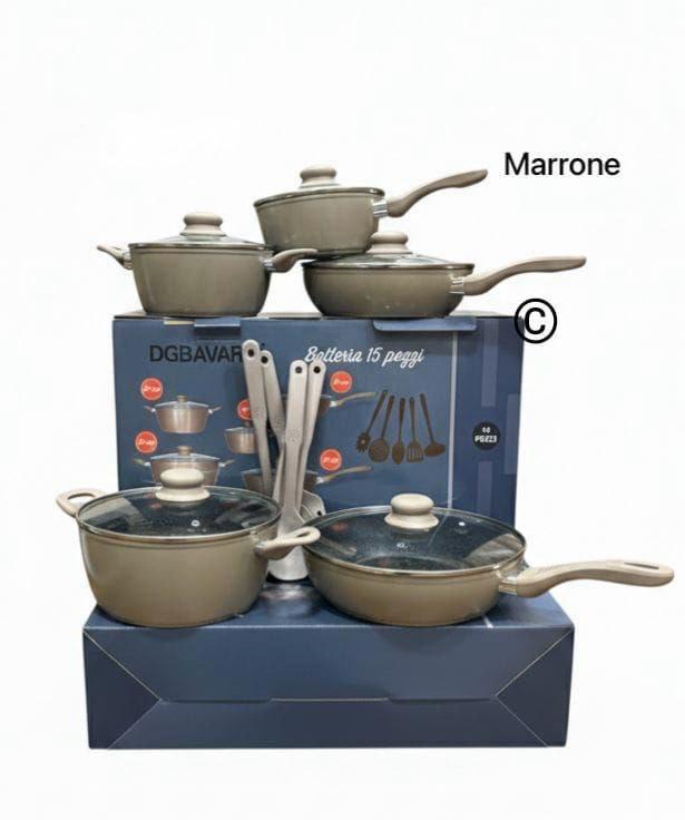 Batteria 15 Pezzi in Pietra Lavica 🤩 Qualità e Performance