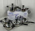 Batteria Cucina 12 Pezzi in Acciaio Inox 18/10 – Duratura e Affidabile