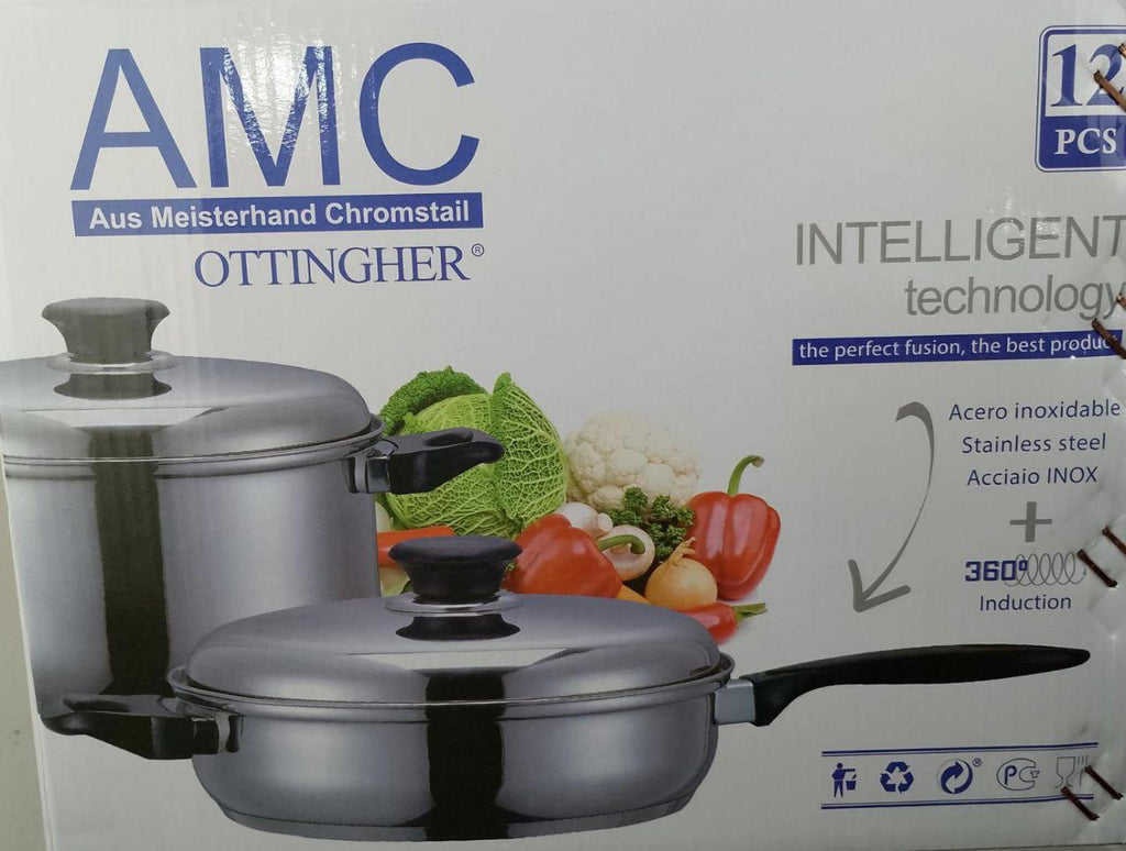 Batteria Cucina 12 Pezzi in Acciaio Inox 18/10 – Duratura e Affidabile