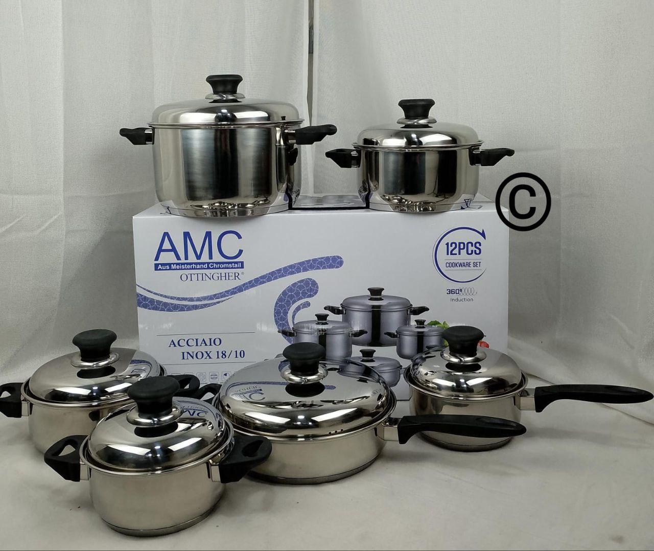 Batteria Cucina 12 Pezzi in Acciaio Inox 18/10 – Duratura e Affidabile