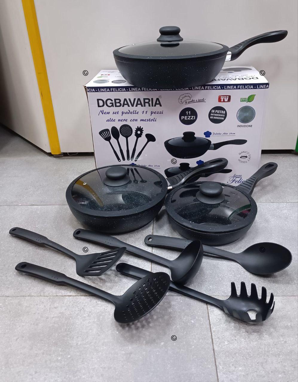 Batteria 11 Pezzi in Pietra Antiaderente – Cucina Senza Attaccare