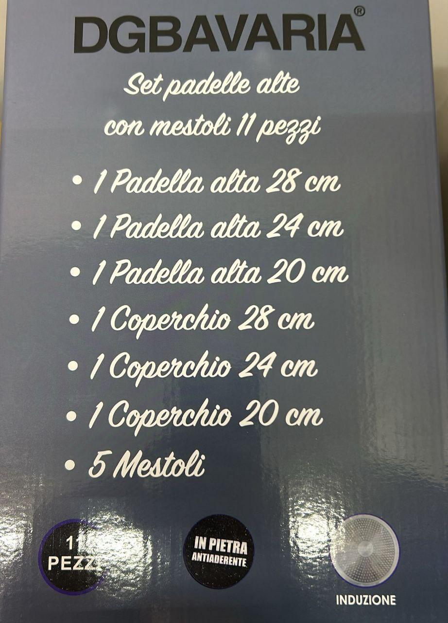 Batteria 11 Pezzi in Pietra Antiaderente – Cucina Senza Attaccare
