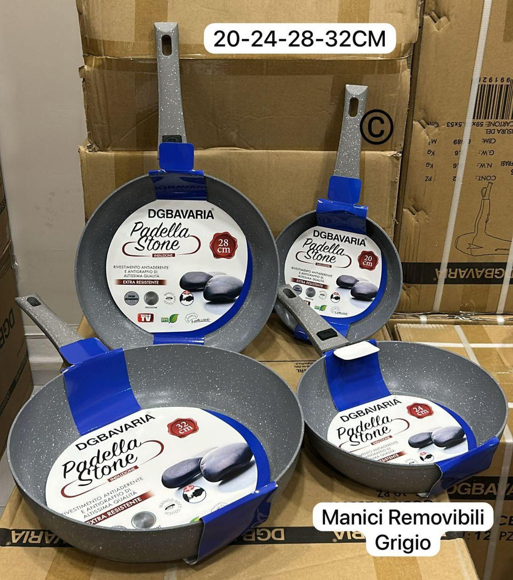 Set 4 Padelle 🤩 Manici Removibili