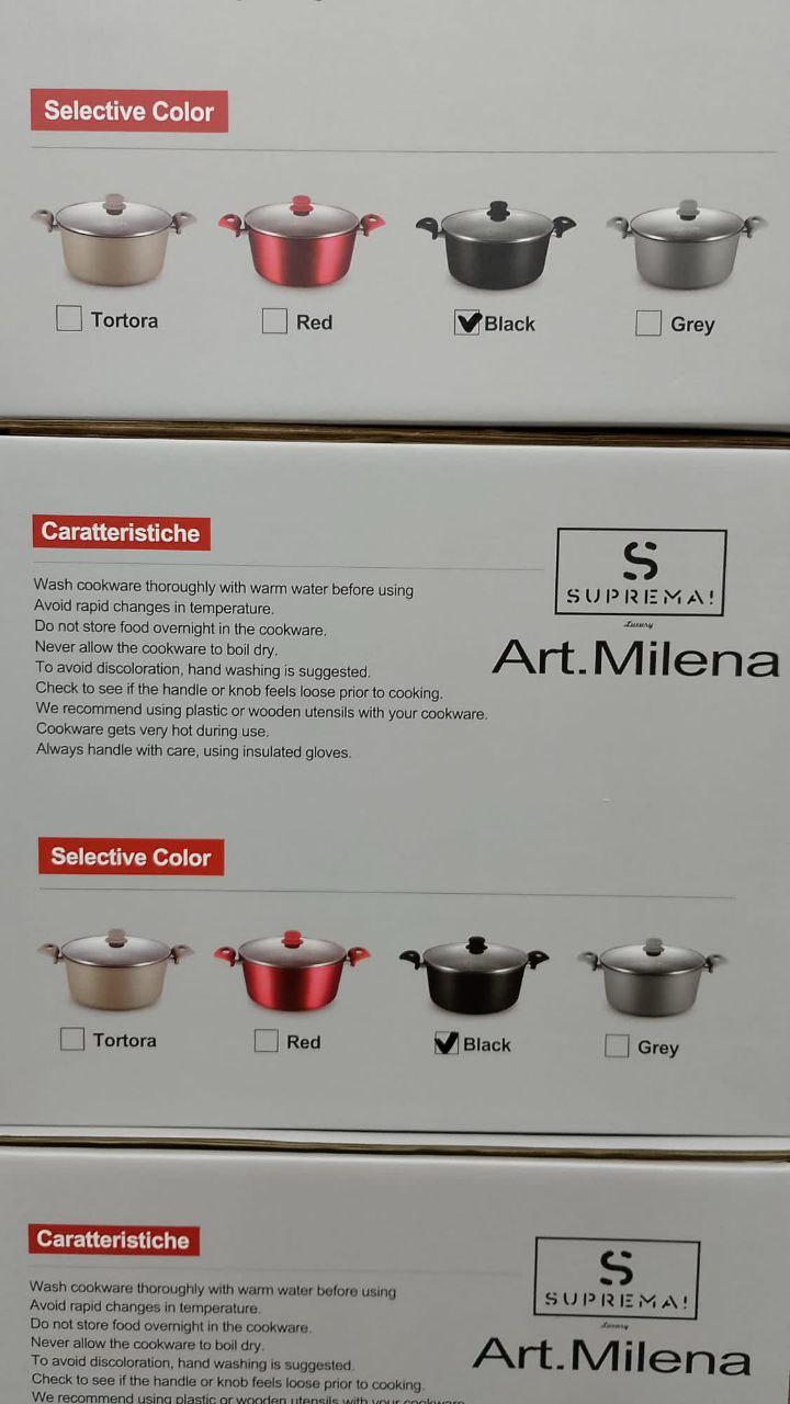 Set 8 Pezzi Casseruole con Coperchi + Paletta e Mestolo – Super Completo