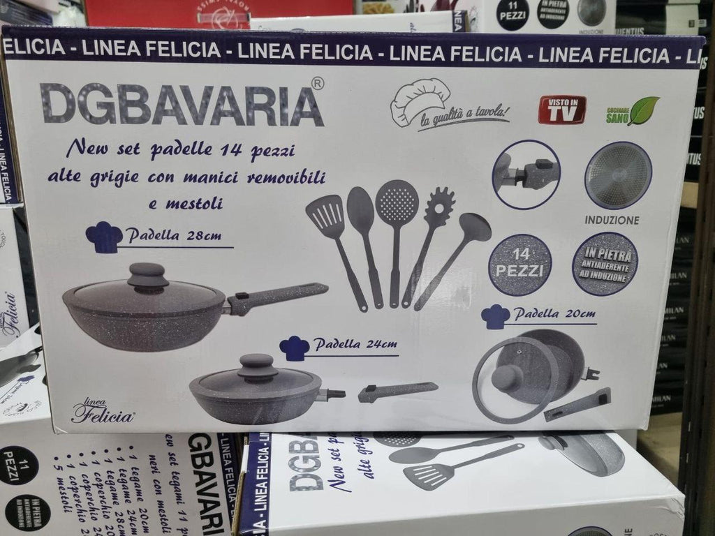 Batteria 14 Pezzi DGBavaria – Padelle in Pietra Antiaderente