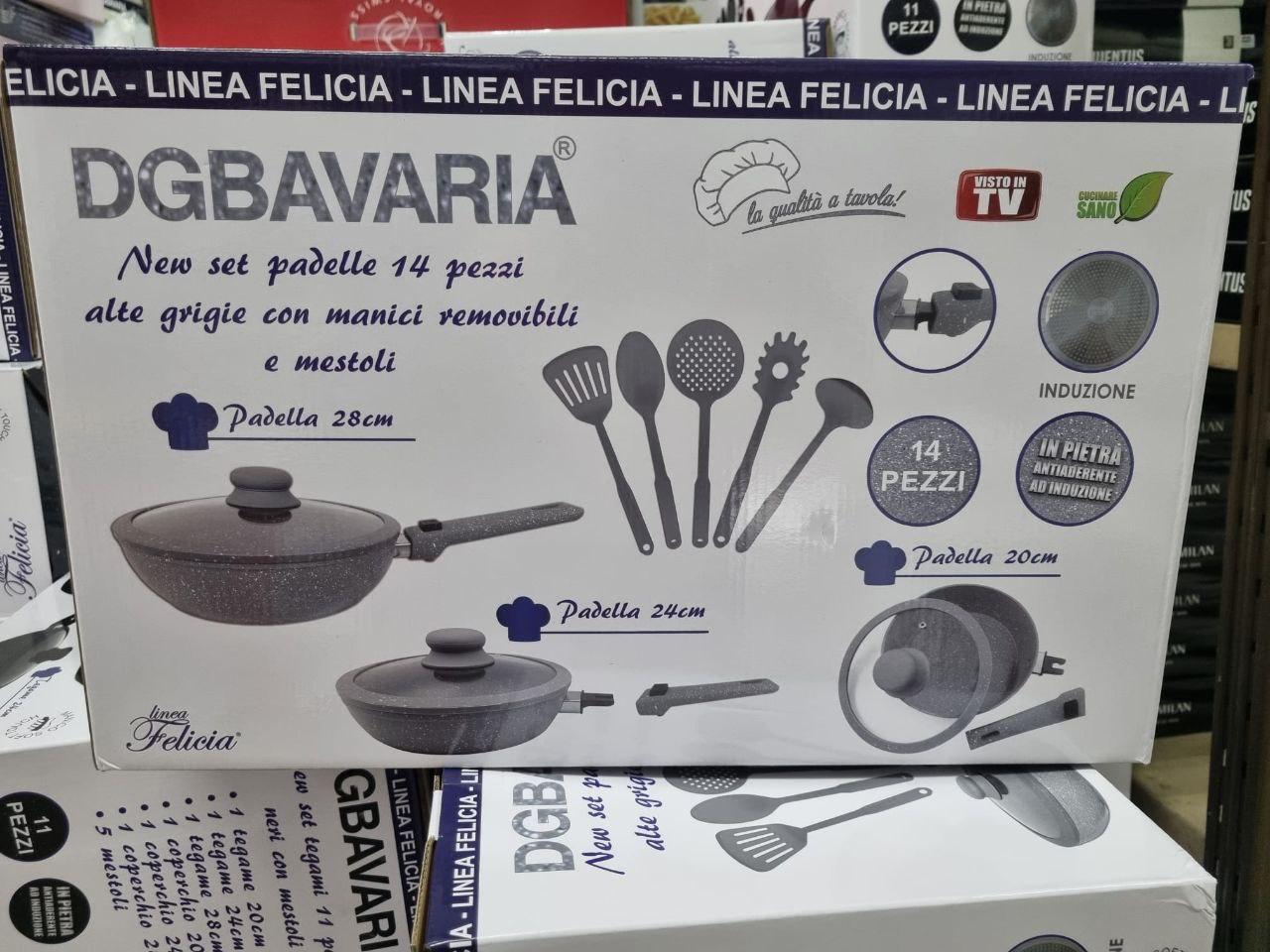 Batteria 14 Pezzi DGBavaria – Padelle in Pietra Antiaderente