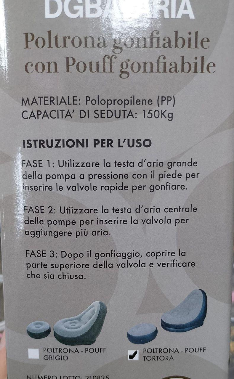 Poltrona Gonfiabile con Pouf Coordinato – Relax Portatile