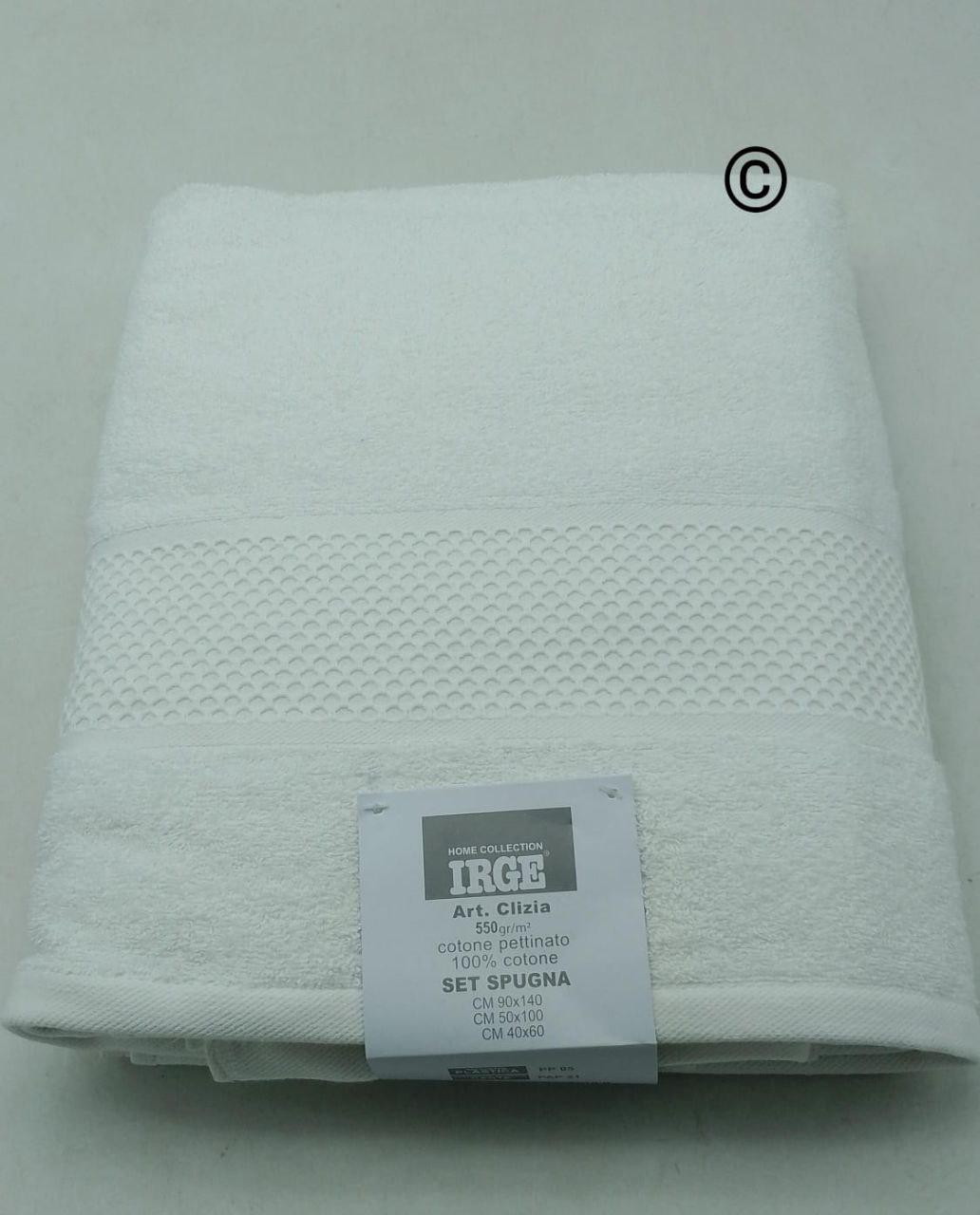 Set Bagno 3 Pezzi – Spugna a Base di Cotone 100% Super Assorbente