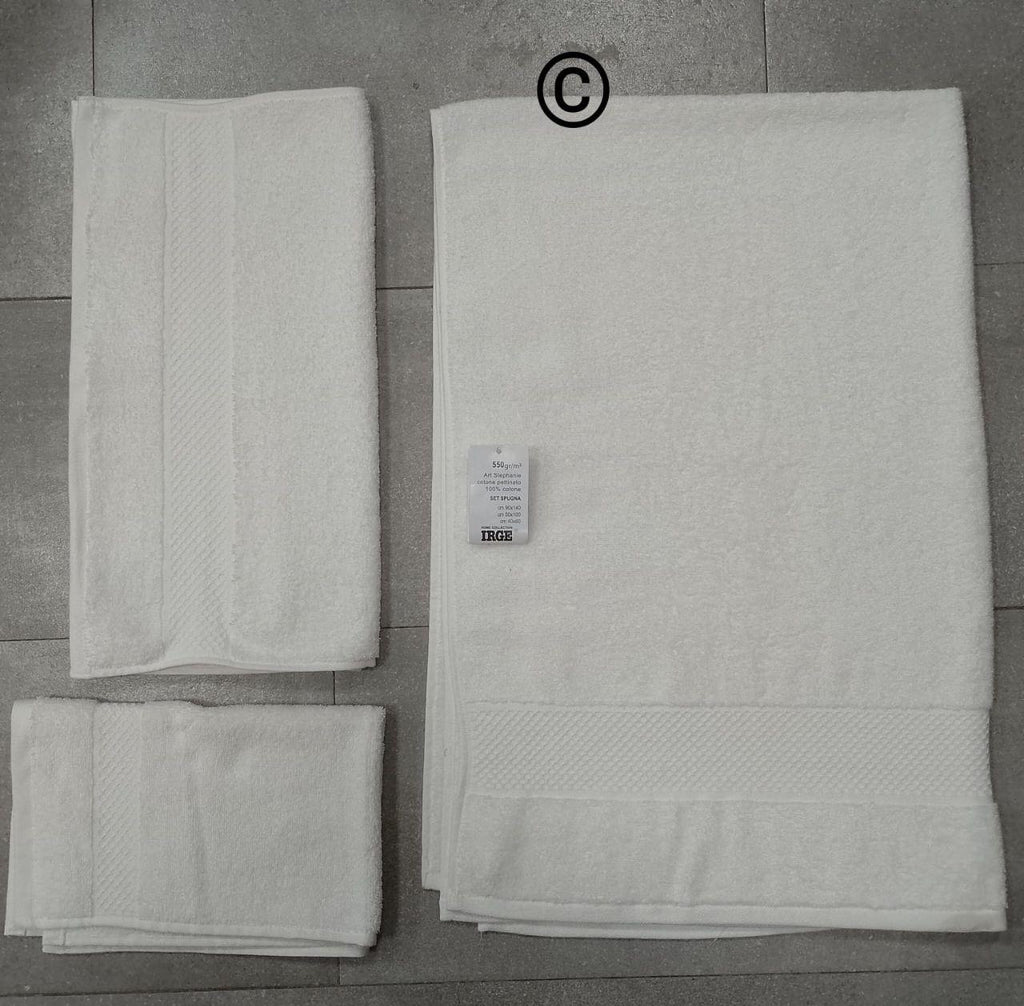 Set Bagno 3 Pezzi – Spugna a Base di Cotone 100% Super Assorbente
