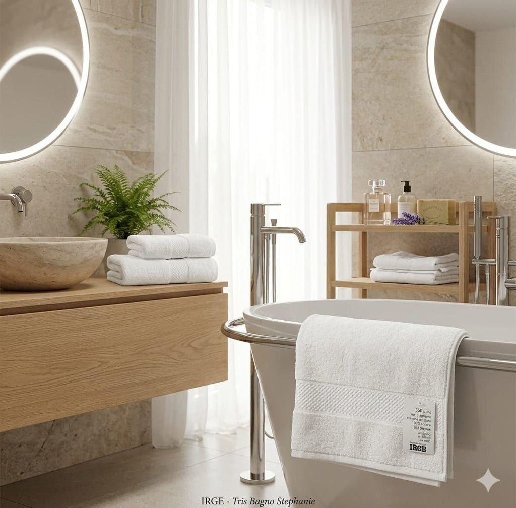 Set Bagno 3 Pezzi – Spugna a Base di Cotone 100% Super Assorbente