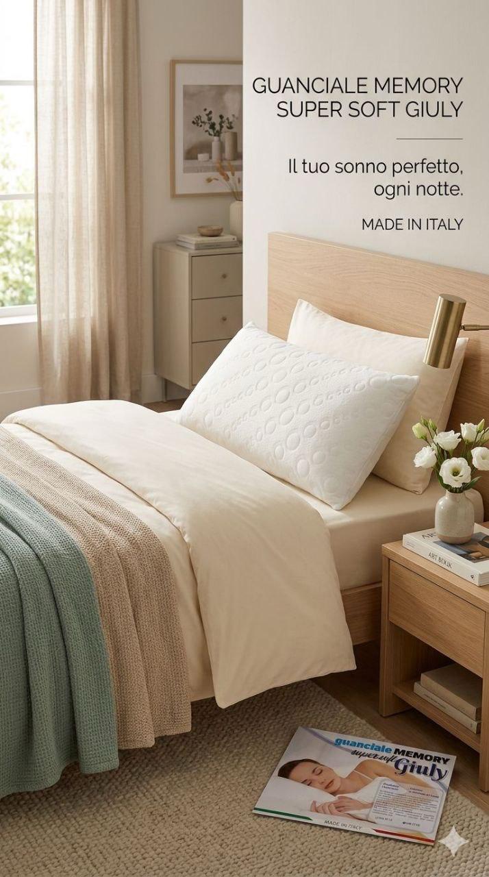 Guanciale in Memory con Federa Bolle – Comfort e Sostegno Perfetto