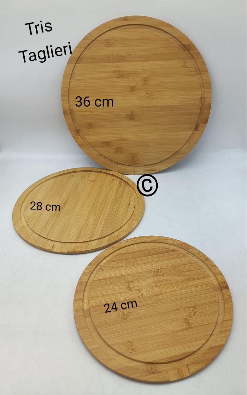 Set 3 Taglieri Rotondi – Perfetti per Tagliare e Servire