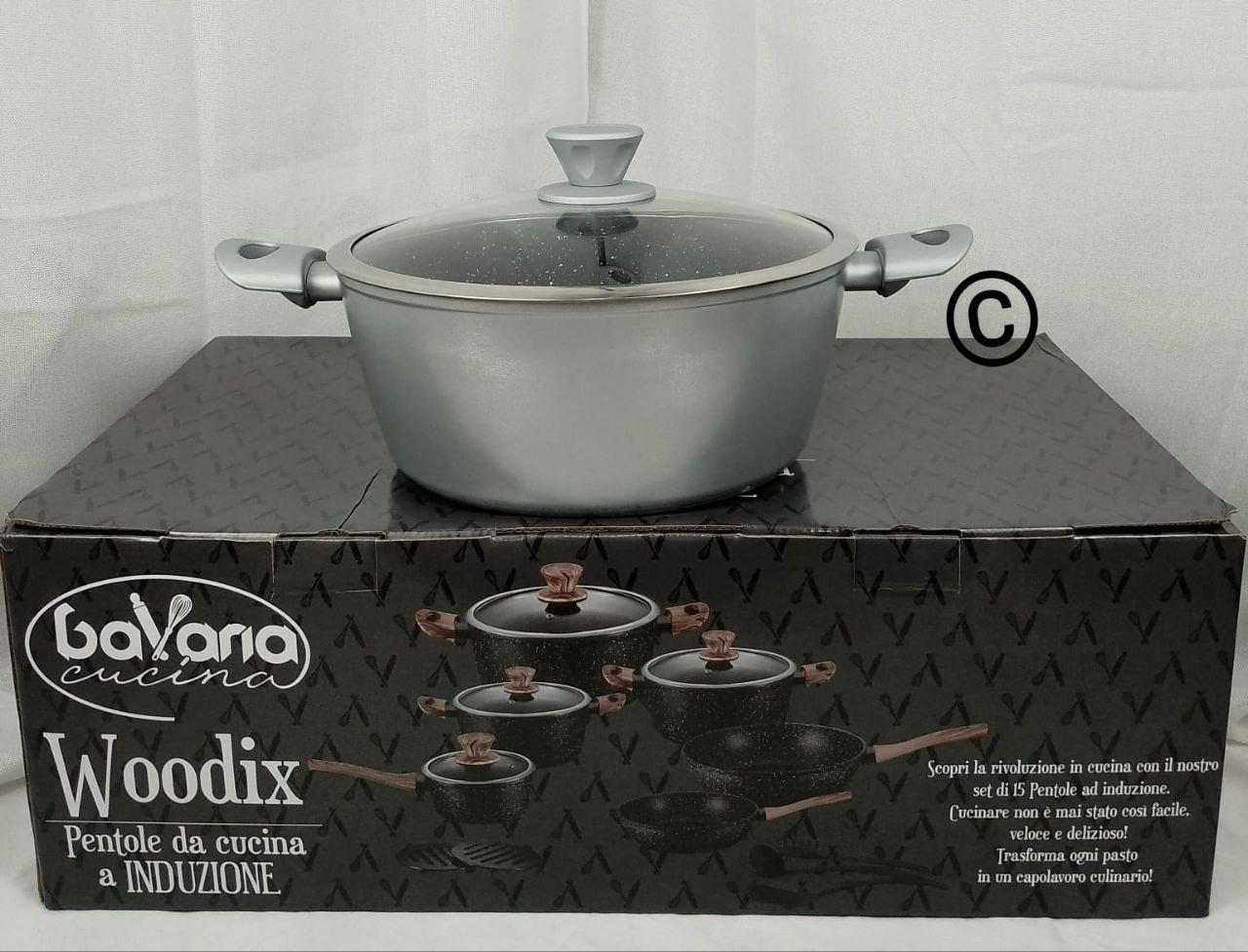 BATTERIA 15 PEZZI IN PIETRA LAVICA ANTIADERENTE