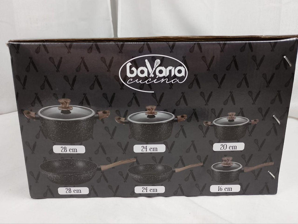 BATTERIA 15 PEZZI IN PIETRA LAVICA ANTIADERENTE