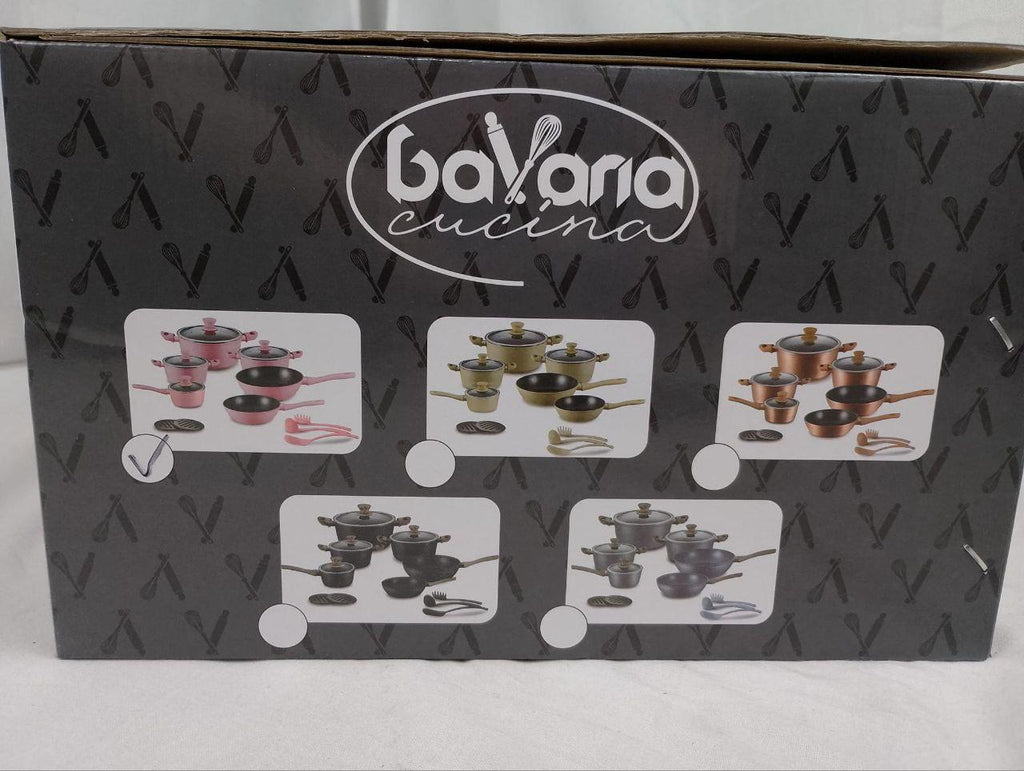 BATTERIA 15 PEZZI IN PIETRA LAVICA ANTIADERENTE