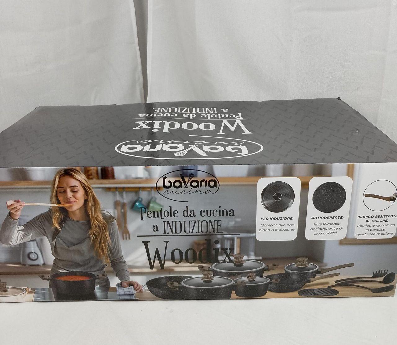 BATTERIA 15 PEZZI IN PIETRA LAVICA ANTIADERENTE