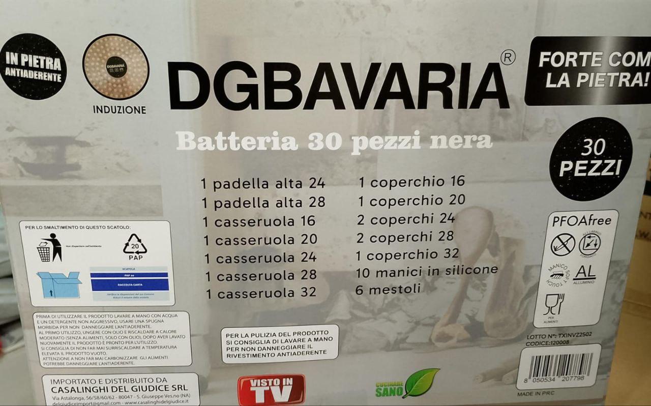 BATTERIA 30 PEZZI DG BAVARIA IN PIETRA ANTIADERENTE
