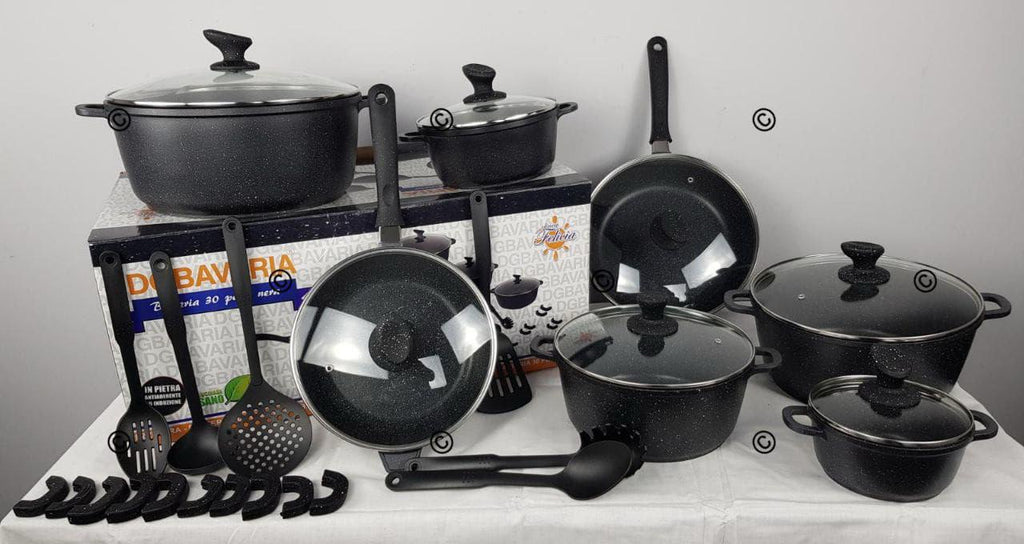 BATTERIA 30 PEZZI DG BAVARIA IN PIETRA ANTIADERENTE