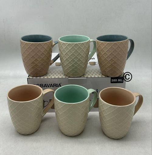 6 Tazze in Ceramica Premium – Perfette per Latte, Cappuccino e Tè