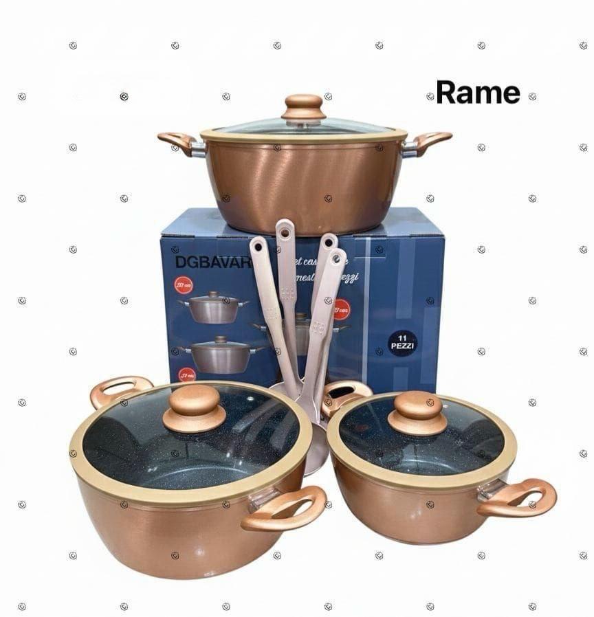 Set Casseruole 11 Pezzi + 5 Mestoli – Il Kit Completo per la Tua Cucina